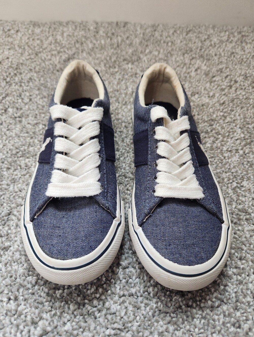 Polo by Ralph Lauren Kids Blue Canvas Lace-Up Sneakers